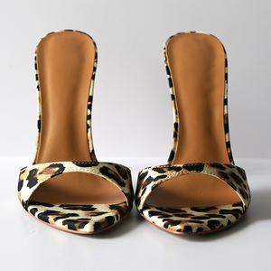 Nuevas Sandalias de Tacón Alto y Fino de 12 cm con Estampado de Leopardo, Personalizadas, con Punta en Pico, Sexys, para Mujer - Product Image 6