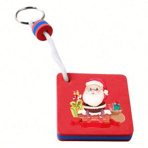 Cadeau promotionnel de Noël, porte-clés en mousse EVA flottant en forme de cœur avec mousqueton - Product Image 2