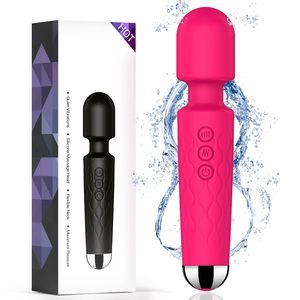 Ipx7 Không Thấm Nước USB Có Thể Sạc Lại 20 Chế độ Nhật Bản AV Wand <span class=keywords><strong>Vibrator</strong></span> Cơ Thể Massager Rose Red Mini G Tại Chỗ <span class=keywords><strong>Vibrator</strong></span> Quan Hệ Tình Dục Đồ Chơi Cho Phụ Nữ - Product Image 1