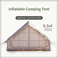 Tente de camping gonflable de grande taille pour l'extérieur en tissu Oxford imperméable, tente de glamping pour 3-4 personnes, portable, personnalisable pour la famille
