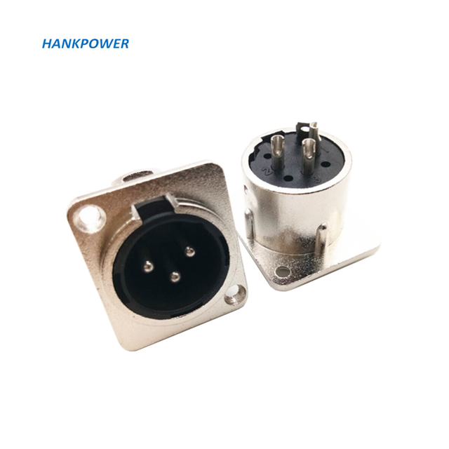 3Pin XLR Male Female Chassis Panel Mount Socket Connector Metal XLR Plug Socket Jack XLR Adapter