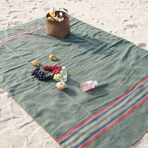 Manta de cama de lujo de lana merino Queen King, patrón sólido, tejido personalizado, estilo liso, tiro de invierno para Camping, Picnic, venta al por mayor - Product Image 1