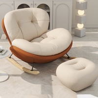 Fauteuil de salon moderne nordique de luxe, fauteuil à bascule, fauteuil inclinable, canapé de détente, coussin individuel, meubles de relaxation pour la chambre à coucher