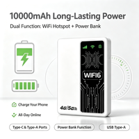 Router WiFi 4G Portátil - Dispositivo Mifi Inalámbrico, Punto de Acceso Móvil de Alta Velocidad, Batería Recargable, Admite Conexión de Múltiples Dispositivos