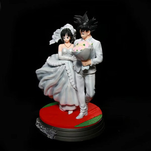 Figurines PVC de haute qualité <span class=keywords><strong>Dragon</strong></span> <span class=keywords><strong>Ball</strong></span> Z - Scène de mariage de <span class=keywords><strong>Chichi</strong></span> et Son Goku - Jouets d'action et figurines d'anime DBZ - Product Image 3