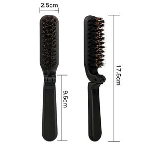 Brosse à barbe noire pliable avec manche en plastique et picots, pour barbe et <span class=keywords><strong>moustache</strong></span> - Product Image 6