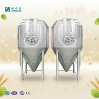 Cuve de Fermentation de Bière Hermann 2000L à Double Enveloppe, Certifiée CE/PED, Récipient Sous Pression Haute Performance pour Ligne de Brasserie Artisanale et Traitement de l'Alcool