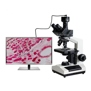 Profesyonel yüksek güç 40X-1600X dijital HD biyolojik Zoom optik trinoküler mikroskop laboratuvar okul klinik kullanımı için - Product Image 2