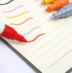 Chất lượng cao 12 màu không thấm nước dầu dựa trên lốp đánh dấu sơn bút vĩnh viễn kim loại bạc cho vải bằng văn bản - Product Image 5