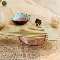 Bâtonnets de bambou pour Satay Yakitori, BBQ japonais, coréen, thaïlandais, 8 pouces, plats et pointus, jetables, pour restaurant, lot de 500, grillades ethniques