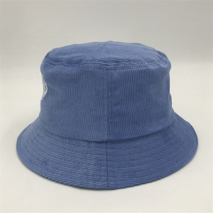 Chapeau seau en <span class=keywords><strong>velours</strong></span> côtelé avec broderie de logo plat personnalisé, chapeau <span class=keywords><strong>bob</strong></span> pour hommes et femmes vente en gros - Product Image 4