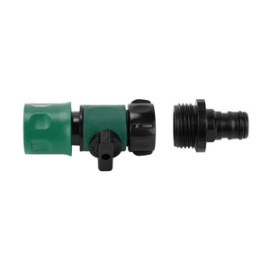 Connecteur d'eau de jardin en plastique ABS 25 mm à connexion rapide avec valve pour l'irrigation et le nettoyage - Product Image 1