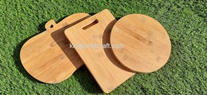 Planche à découper en bambou écologique 30x22x2 cm planche à découper de cuisine rectangulaire pour viande légumes fromage pain - Product Image 2