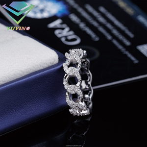 Anillo de Hip Hop en Oferta, con Incrustaciones de Diamantes, Chapado en Oro, Plata de Ley 925, Pasa el Test de Diamantes, Certificado GRA, Moissanita VVS - Product Image 5