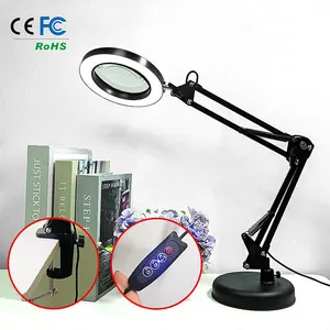 Magnifying Lamp For Skin Analyzer 10X Examination Len 20X 360 Rotation Led Lighting Glass Lamps Backlight