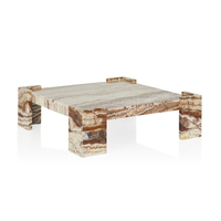 Wohnzimmer-Mittelpunkt: Luxuriöser Couchtisch aus Onyx-Marmor und Jadestein – Modernes Design für Ihr Café