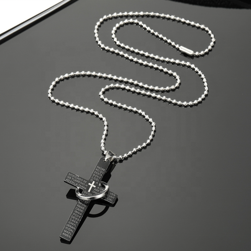 Pendentif Croix Gothique Viking Avec Chaîne – Crucifix Rétro Punk Rock Streetwear, Bijou Unisexe Homme Femme Culture Rap