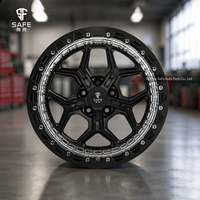 Jantes forgées Beadlock hexagonales personnalisées, finition noir mat, 17-20 pouces, 8x165.1, pour camion tout-terrain, jantes de rechange compatibles avec Dodge Ram 1500