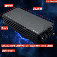 Amplificateur de haut-parleurs de voiture AMPX208OD 5 canaux 4.1 CH 80Wx4CH+250Wx1CH 4 Ohm Fullrange avec basses puissantes, amplificateur de subwoofer de voiture classe D