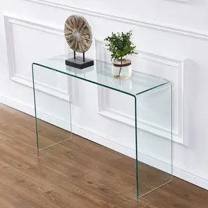 2023 Clear Glass Narrow Console Table Behind Couch Table 10 Inch Narrow Entryway Table