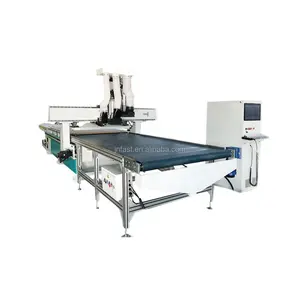 Woodworking 1325 Auto Nesting CNC Router Machine 4 X 8ft Vacuum Bed 9kw Wood Automatic Multi-Spindles Head 3d 1220*2440m