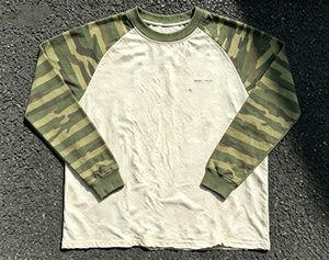 Camiseta de Manga Larga para Hombre, Manga Raglán, Estampado de Camuflaje, Cuello Redondo, Corte Regular, Informal, 100% Algodón, Tejido de Punto Jersey - Product Image 2