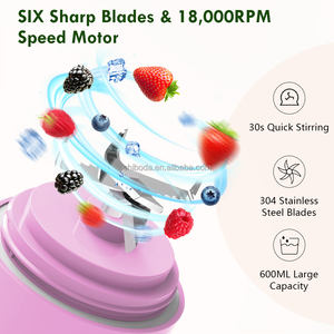 Mixeur Électrique Portable, Broyeur de Glace, Blender USB 4000mAh Étanche 600ml pour <span class=keywords><strong>Camping</strong></span>-<span class=keywords><strong>Car</strong></span>, Voiture, Extérieur, Smoothies, Acier Inoxydable - Product Image 3