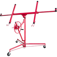 Lève-panneaux pour cloisons sèches de 11 pieds, élévateur télescopique pliable pour cloisons sèches, capacité de 150 lb pour le montage de panneaux muraux et de plafonds