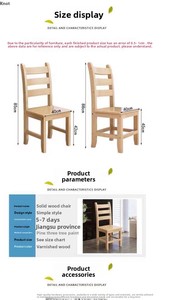 Chaise de salle à manger <span class=keywords><strong>en</strong></span> bois de <span class=keywords><strong>pin</strong></span> style OK-909, mobilier d'hôtel moderne pour mariage/fête/hôtel - Product Image 6