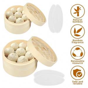 Support de cuisson à la vapeur Vapeurs en bambou Aciers de 15 pouces Cuiseur à vapeur Ensembles carrés Alimentaire Cuiseur à riz électrique Maroc Pot à <span class=keywords><strong>couscous</strong></span> - Product Image 4