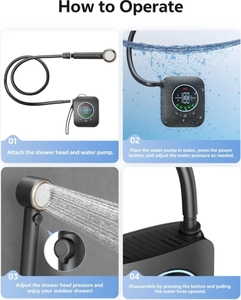 Ducha Portátil para Camping con Cabezal USB, Manguera, Bomba y Bolsa de Agua Recargable - Product Image 5