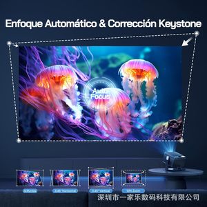 eJiale H3 Projector - New Ultra HD <b>Gimbal</b> Projector 1080P Smart Home Theater Bedroom Wall Projector - Product Image 4