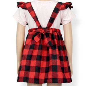 Vestido de Tirantes para Bebé Niña, Diseño Personalizado, Color Rojo, Estampado Digital, Sin Mangas, Espalda Descubierta - Product Image 2