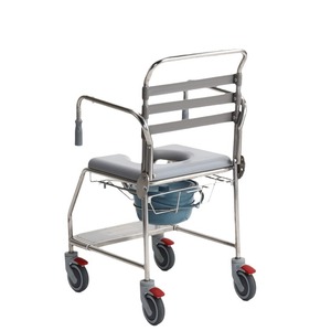Chaise de douche et de toilette OEM avec roulettes, taille standard, capacité 250 kg, pour personnes âgées, chaise de mobilité pour maison de retraite - Product Image 5