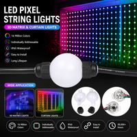 Luces de Cadena de Bolas de Píxeles RGB de 35 mm y 50 mm, DC24V DMX512 UCS2903 SMD3535, direccionables individualmente a 360 grados, IP67, para escenarios de matriz 3D