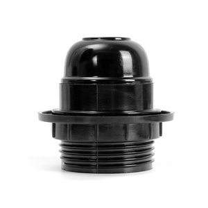 Bán Sỉ Giá Đỡ Đèn E27 Bakelite Ổ Cắm Đèn CE Màu Đen Có Vòng - Product Image 1