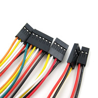 Kabel Jumper Flat Dupont Kustom Male Male Multi Pin Housing Pitch 2.54mm Panjang Kustom Berlapis Timah Tembaga untuk Peralatan Rumah Tangga
