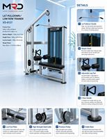 Máquina de Polea Doble Función para Ejercicios de Fondo y Remo Sentado, Entrenador de Cables para Fortalecimiento de Espalda, Equipo de Gimnasio y Fitness