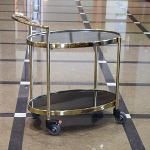 Chariot à vin du sud en métal doré électrique haut de gamme C90 avec une capacité de 2 à 3 litres pour les services de thé et de gâteau de banquet de club d'hôtel et de restaurant KTV - Product Image 2