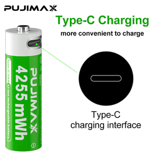 PUJIMAX 6 stuks 1,5V AA 4255mWh oplaadbare lithiumbatterij USB Type-C oplaadbare Li-ion batterij voor afstandsbediening elektrisch speelgoed - Product Image 2