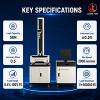 Máquina de Ensayo de Tracción de Plástico de Columna Única WDL 5KN - Probador Universal Computarizado para Membranas Impermeables de Película de Goma