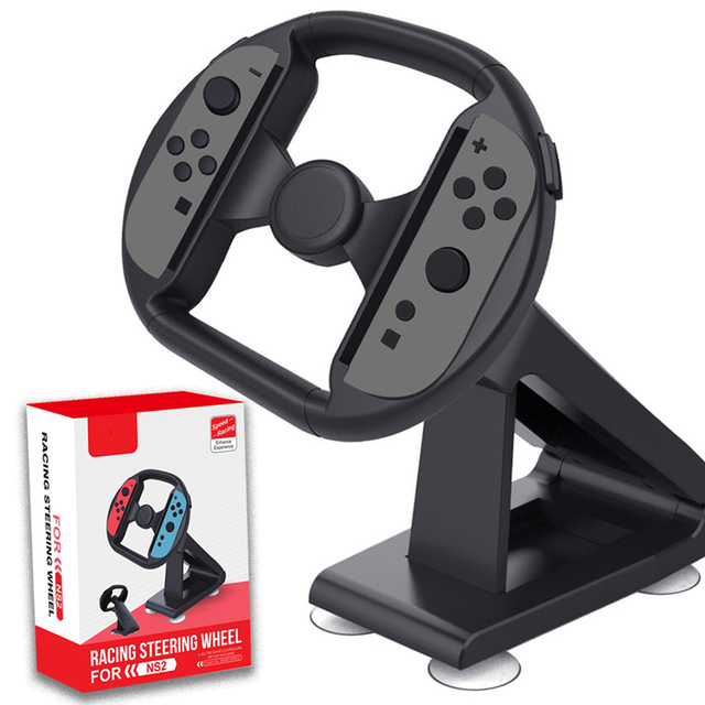 NS2-002 ABS Plastic Hand Grip Racing Steering Wheel for Nintendo Switch 2 NS2 Remote Gamepad Joycon Joy-Con Console Accessory