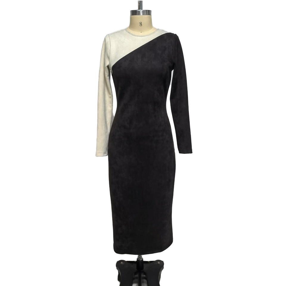 slim fit dress slacks Matthew Suede Mini Dress A-Line Long Sleeve