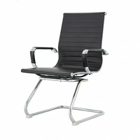 Chaise de bureau ergonomique en maille à accoudoirs fixes pour la maison et le bureau, modèle économique