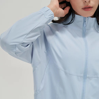 Veste personnalisée légère, protection UV, vêtements de sport, design imprimé tendance, veste de course, haut de sport pour la remise en forme, le yoga, pour femmes