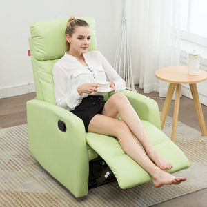 Nuova Poltrona Reclinabile Manuale in Pelle con Ampio Schienale, Design <span class=keywords><strong>Moderno</strong></span> Stile Europeo per <span class=keywords><strong>Soggiorno</strong></span> - Product Image 4