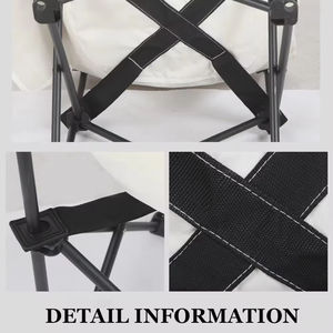 เก้าอี้พับพนักพิงสูงสำหรับตั้งแคมป์กลางแจ้ง เก้าอี้อเนกประสงค์แบบพกพาสำหรับใช้ในบ้าน เก้าอี้ตกปลาแบบพับได้กว้างขึ้น - Product Image 5