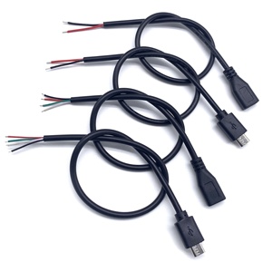 כבל מיקרו USB מ-PVC במלאי, 2/4 גידים, 0.3 מ'/1 מ', קצה פתוח לשימוש במחשב עם טעינה מהירה 3A - Product Image 1