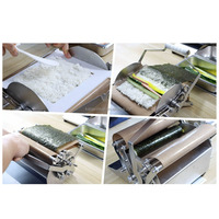 Machine à rouleaux de sushi automatique professionnelle en bambou avec fonction de découpe et de préparation du riz Suzumo en acier inoxydable