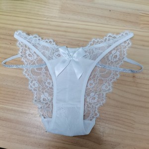 Culottes sexy en dentelle pour femmes, culottes triangulaires ornées de strass scintillants, string semi-couvrant à taille basse, pur et séduisant - Product Image 2